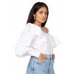 Dropping Shoulder Ruffle Shirt